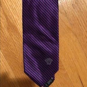Versace purple tie silk